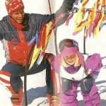 Me teaching a children's ski lesson